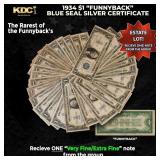 1x 1934 $1 Funnyback Blue Seal Silver Certificate