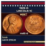 1929-d Lincoln Cent 1c ms65 rd SEGS