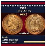 1902 Indian Cent . 1c ms66+ rd SEGS