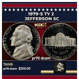 1979-s Ty 2 Proof Jefferson Nickel 5c pr70 dcam SE