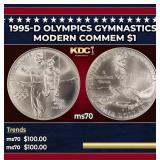 1995-d Olympics Gymnastics Modern Commem Dollar $1