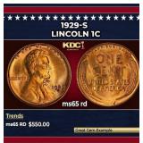 1929-s Lincoln Cent 1c Grades ms65 rd