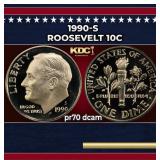 1990-s Proof Roosevelt Dime 10c pr70 dcam SEGS