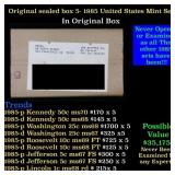 Original sealed box of 5x 1985 United States Mint