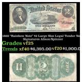 1869 $2 Large Size Legal Tender Note "Rainbow Note