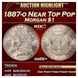 1887-o Morgan Dollar Near Top Pop $1 ms66+ SEGS