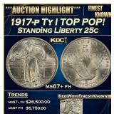 1917-p Ty I Standing Liberty Quarter TOP POP! 25c
