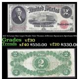 1917 $2 Large Size Legal Tender Note Thomas Jeffer