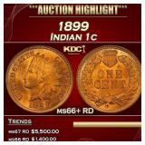 1899 Indian Cent 1c ms66+ RD SEGS