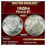 1928-s Peace Dollar $1 ms64+ SEGS