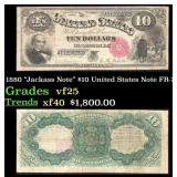 1880 $10 United States Note "Jackass Note" Grades