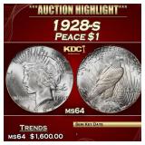 1928-s Peace Dollar $1 ms64 SEGS