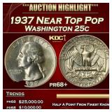 1937 Proof Washington Quarter Near Top Pop 25c pr6