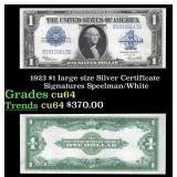 1923 $1 large size Silver Certificate Grades Choic