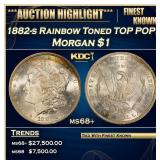 1882-s Morgan Dollar Rainbow Toned TOP POP! $1 ms6