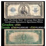 1923 $5 Large Size Silver Certificate "Porthole No