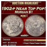 1902-p Morgan Dollar Near Top Pop! $1 ms66+ SEGS