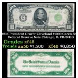 1934 $1000 Green Seal Federal Reserve Note Preside