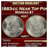 1883-cc Morgan Dollar Near Top Pop $1 ms67+ SEGS