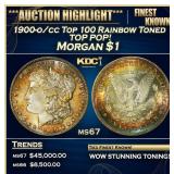 1900-o/cc Top 100 Morgan Dollar Rainbow Toned TOP