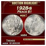 1928-s Peace Dollar $1 ms64 SEGS