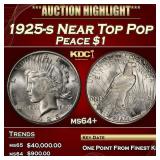 1925-s Peace Dollar Near Top Pop $1 ms64+ SEGS