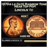 PCGS 1970-s Lg Date Proof Lincoln Cent Rainbow Ton