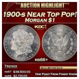 1900-s Morgan Dollar Near Top Pop! $1 ms66+ SEGS