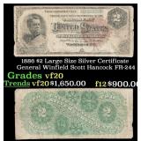 1886 $2 Large Size Silver Certificate General Winf