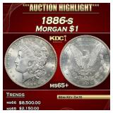 1886-s Morgan Dollar $1 ms65+ SEGS