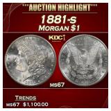 1881-s Morgan Dollar $1 ms67 SEGS