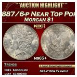 1887/6-p Morgan Dollar Near Top Pop! $1 ms65+ SEGS