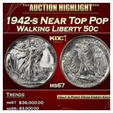1942-s Walking Liberty Half Dollar Near Top Pop 50