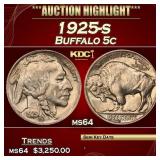 1925-s Buffalo Nickel 5c ms64 SEGS