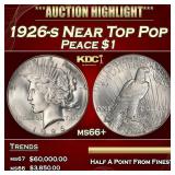 1926-s Peace Dollar Near Top Pop $1 ms66+ SEGS