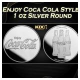 Enjoy Coca Cola Style - 1 oz Silver Round Round