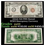 1934A $20 FRN Hawaii WWII Emergency Currency Grade