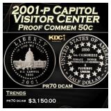 2001-p Capitol Visitor Center Proof Modern Commem