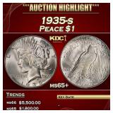 1935-s Peace Dollar $1 ms65+ SEGS