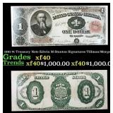1891 $1 Treasury Note Edwin M Stanton Grades xf Si