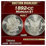 1892-cc Morgan Dollar $1 ms66 SEGS