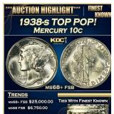 1938-s Mercury Dime TOP POP! 10c ms68+ fsb SEGS