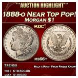 1888-o Morgan Dollar Near Top Pop! $1 ms66+ SEGS