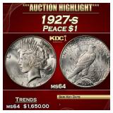 1927-s Peace Dollar $1 ms64 SEGS