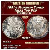 1881-s Morgan Dollar Rainbow Toned Near Top Pop $1