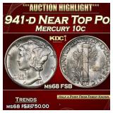 1941-d Mercury Dime Near Top Pop! 10c ms68 FSB SEG
