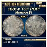 1881-p Morgan Dollar TOP POP! $1 ms68 SEGS