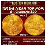 1916-s Gold St. Gaudens Double Eagle Near Top Pop!