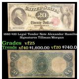 1880 $20 Legal Tender Note Alexander Hamilton Grad