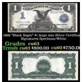 1899 $1 large size Silver Certificate "Black Eagle